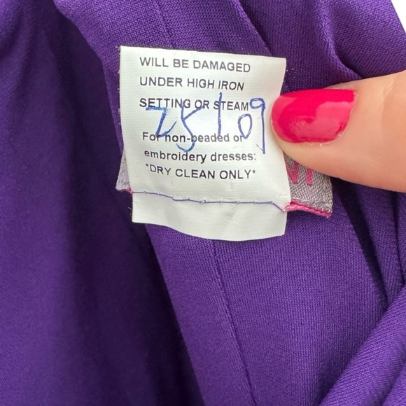 Jovani Purple Halter Mermaid Prom Dress Rhinestone Back Formal Gown Size 4 XS - Picture 13 of 15